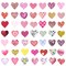 Wrapables Waterproof Vinyl Stickers for Water Bottles, Laptop, Phones, Skateboards, Decals for Teens, 100pcs, Love Hearts
